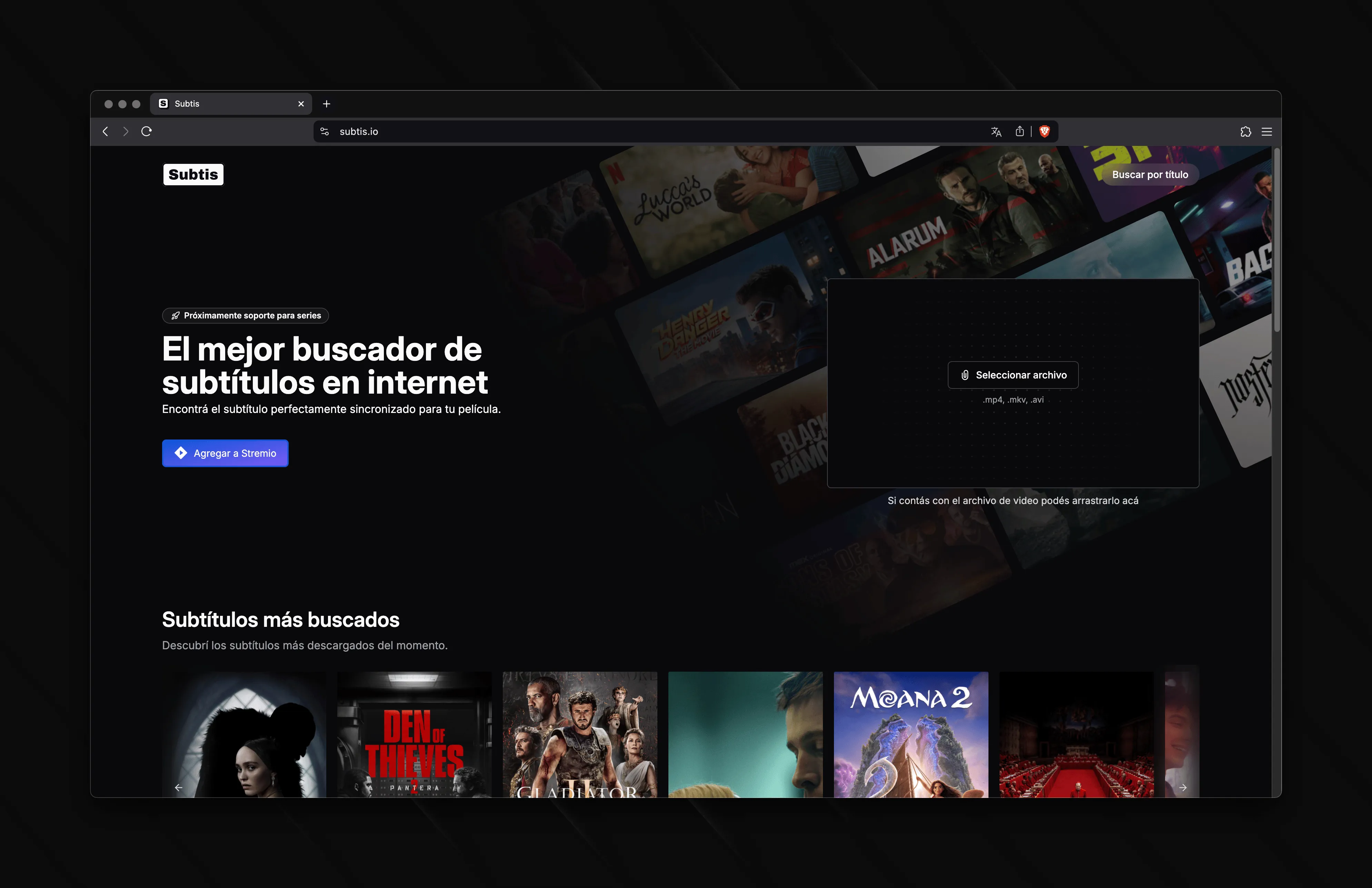 Subtis Landing Page